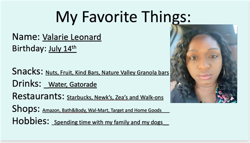 Mrs. Leonard's Favorite Things